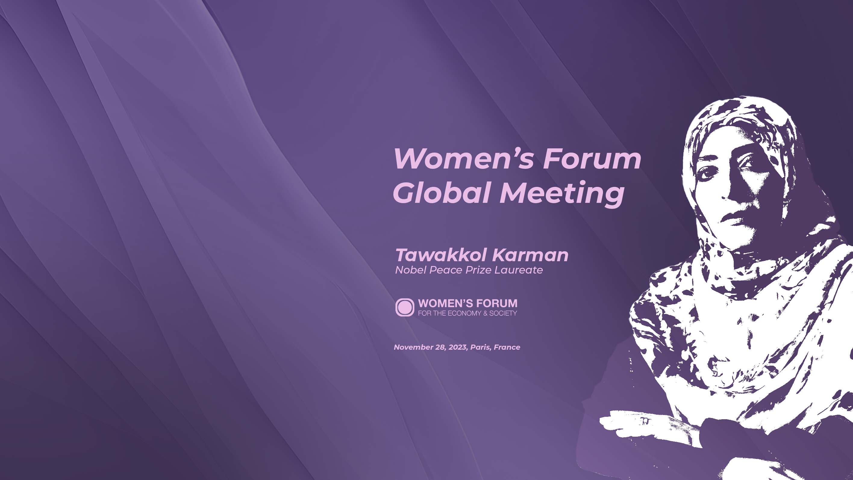 Tawakkol Karman to deliver inspirational keynote address at Women's Forum Global Meeting 2023